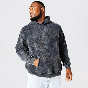 Sweat-shirts en coton 100% pour hommes, style streetwear, délavé à l'acide, peint, délavé au soleil, vieilli, vintage, personnalisé, lourd, en gros, pour l'hiver - Product Image 3