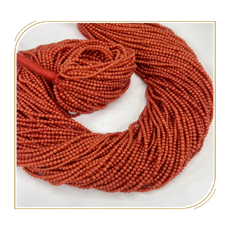AAA Natural Red Italian Coral Smooth