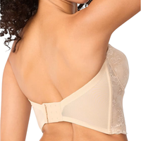 Soutien-gorge convertible sans bretelles pour femme, grande taille, maintien élevé, avec armatures, sans couture, ajustement invisible, multi-positions, confort quotidien, décolleté en V