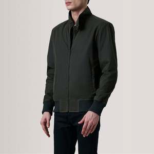 Morrison Reversible XS Bomber <b>Jacket</b> Water-Proof Olive Canvas Standing Collar Street Style Zippered Closure Casual for Autumn - Product Image 3