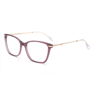 Lunettes de vue FFRD prêtes à l'emploi pour hommes, monture en acétate surdimensionnée, verres tendance, style décoratif, modèle B 3008, pour tous les types de visage