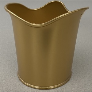 Pot de tuyau antique en laiton doré fait à la main avec un travail gravé classique idéal pour les maisons de luxe et le style de jardin extérieur intemporel - Product Image 4