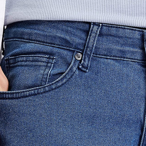 Pantalones Vaqueros Casuales con Cordón Ajustable, Lavados, Hechos a Medida, MOQ Bajo, Tendencia 2025, Servicio OEM, Alta Calidad para Hombre - Product Image 4