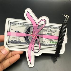 Herramienta de extensión de pestañas con imán de dólar personalizable, azulejo de pestañas acrílico sostenible, círculo, flor, mariposa, Cuadrado para uso en belleza - Product Image 2