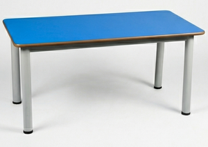 Mesa Moderna para Niños con Superficie de MDF y Estructura Metálica Rectangular, Mesa de Actividades para Preescolar, Aula y Entrenamiento, Venta al Por Mayor - Product Image 4