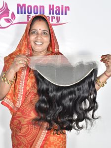 Venta de Exportadores Indios, Cabello Humano Virgen Natural de Alta Calidad, Ondulado, Frontal, Remy Original, Suave y Sedoso, Precio Bajo - Product Image 3