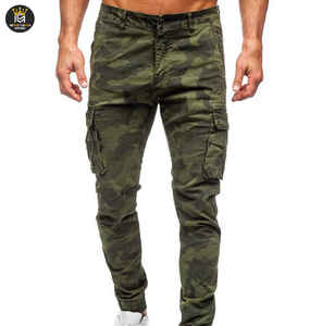 Pantalones Cargo de Lona de Poliéster/Algodón Personalizados para Hombre, Transpirables, con Botones, Cintura con Cordón, Pantalones de Exterior, Tela Resistente, Múltiples - Product Image 1