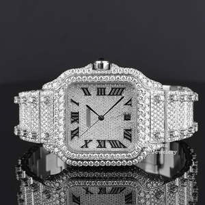 Fabuloso Reloj de 41 mm con Esfera Cuadrada, Cristal de Zafiro, Diamantes, Estilo Romano, Correa de Acero Inoxidable, Movimiento Mecánico Automático - Product Image 4