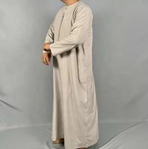 Thobe islamique marocain hommes quotidien couleur unie arabe design uni Thobes pour la prière Dubai Thobe pour hommes pour Thobe islamique émirati Premium - Product Image 6