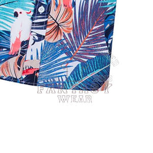 FANTASY WEAR OEM Chemise florale à manches longues en coton et soie brodée de fleurs, personnalisable avec design et logo sur mesure - Product Image 2