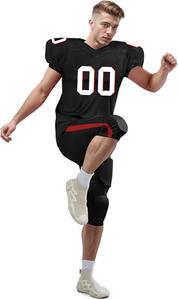 Ensemble de maillot et short de football américain entièrement sublimé sur mesure, respirant, grande taille, vêtements pour adultes, séchage rapide, devant et dos - Product Image 6