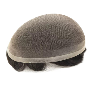 Prótesis Capilar Indetectable de Encaje Francés Completo para Hombres, Aspecto Realista, Base Invisible, <span class=keywords><strong>Cabello</strong></span> Remy Indio, Sistema Capilar para Hombres - Product Image 2