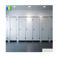 Cloison de toilettes compacte en stratifié personnalisée EBUNGE pour salle de bain commerciale, école, hôtel