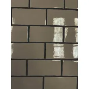 Summitville C #235 Carrelage mural en céramique 10 pieds carrés brun brillant 2 7/8 \ "X 5 7/8 \" Céramique de qualité supérieure - Product Image 1