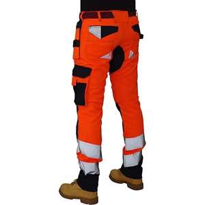 Moda de invierno Hi Vis Pantalones DE TRABAJO Cinta reflectante Seguridad Jogging Pantalones Múltiples colores Poliéster Ropa de trabajador con logotipo personalizado - Product Image 3