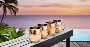 Hammered Moscow Mule Solid Copper Mug/Cup, 16 Ounce, Set of 4 - Product Image 3