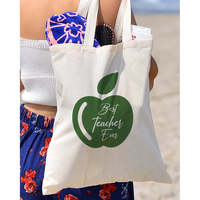 Bolsa de Tela Elegante para Regalo de Profesores, con Nombre Impreso 'Los Mejores Profesores de la Historia', 100% Algodón, Resistente al Agua, para la Escuela o Universidad