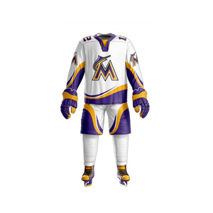 Uniformes de Hockey sobre Hielo Sublimados Impresos de la Mejor Calidad, Conjuntos Transpirables e Impermeables para Jugadores, Servicio OEM Disponible - Product Image 1