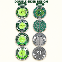 Niveau à bulle double face pour lecteur de green de golf, outil de lecture de pente pour le putting, en stock, logo personnalisé, accessoire de golf, vente en gros