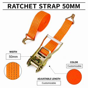 Sangle d'arrimage à cliquet robuste en polyester 50 mm 5000 kg pour transport longue distance – Approvisionnement direct usine - Product Image 4