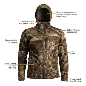 Veste de chasse d'hiver pour homme Kelvin personnalisée, coupe-vent, imperméable, impression HD, softshell, camouflage, sports de plein air, veste de chasse - Product Image 3