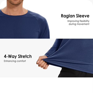 Camiseta de Protección Solar de Manga Larga para Hombre, de Secado Rápido, con Logotipo Personalizado, Elástica, Transpirable, Ecológica y de Ajuste Relajado - Product Image 4