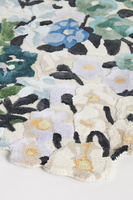 Tapis moderne tufté à la main Cassia laine viscose mélange en forme de fleur doux élégant tapis pour chambre salon décor à la maison