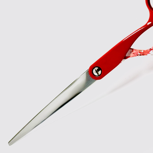 Tijeras Profesionales Personalizables de 6.25 Pulgadas con Filo Recto, Mango Ergonómico para Diestros, Rojo Brillante de Dos Tonos - Product Image 5
