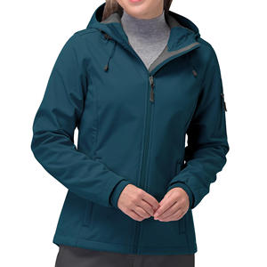 High Quality Wholesale Men's Softshell Winter Stand Thick Fleece <b>Lined</b> Warm Hooded Windproof <b>Coat</b> Outdoor Hiking Front - Product Image 6