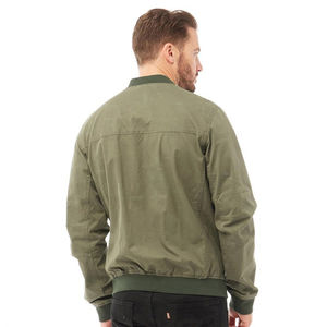 Nouvelle veste bomber verte pour homme, tendance, de haute qualité, en laine satinée d'hiver, avec manches longues et poche latérale, service OEM - Product Image 5