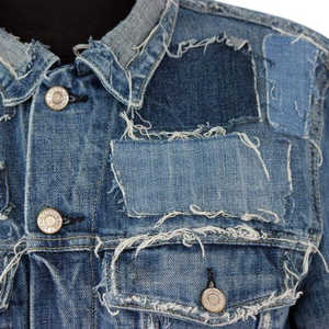 Chaqueta Vaquera Lavada para Hombre al por Mayor |   Parches de Algodón 100% con Costuras Decorativas, Estilo Vintage, Casual y a la Moda - Product Image 3