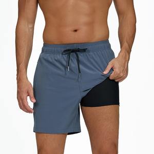 Pantalones cortos para hombre 2025, pantalones cortos clásicos de secado rápido, ropa deportiva sólida, bañadores, forro de malla para playa, Traje corto para surf - Product Image 4