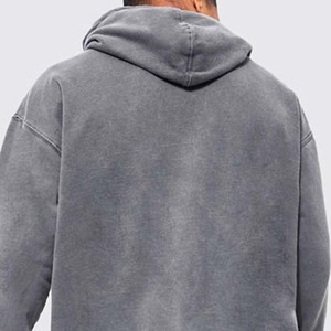 Sweats à capuche en gros pour hommes, sweats à capuche vintage en molleton épais, lavage à l'acide, surdimensionné, personnalisé, logo frontal, tissu tricoté - Product Image 6