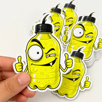 Pack d'autocollants brillants découpés sur mesure, amusants et mignons, motif monstre, pour boissons (soda, milkshake), dessin animé, pour ordinateur portable, bouteille d'eau, tasse