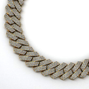 Cadena cubana audaz y elegante para hombres, colección de joyería fina, Diamantes de moissanita, cadena cubana de plata esterlina 925, Hip Hop - Product Image 1