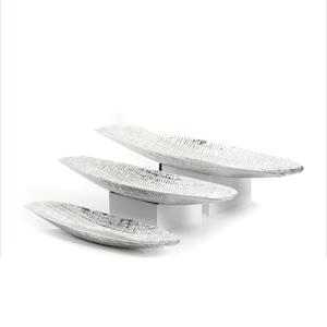 Ensemble de trois plats de service fabriqués à la main fête de mariage décoration de table restauration plateau de service de qualité Standard - Product Image 1