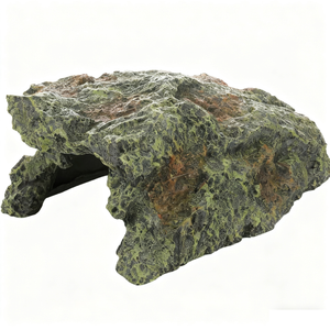 Acuario paisajismo lagarto Gecko reptil ocultar cueva tortuga tomar el sol plataforma tortuga tanque decoración piedra Artificial resina ornamento - Product Image 4