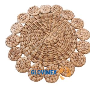 Vajilla tejida rústica Vietrustic, juego de manteles individuales de jacinto de agua para cocina y decoración de pared - Product Image 2