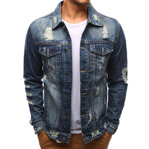 <b>Jacket</b> for Man Cheap Wholesale Slim Fit With Embroidery <b>Men</b> Ripped Knee Denim <b>Jacket</b> High Quality Comfortable <b>Men</b> <b>Jacket</b> OEM - Product Image 5