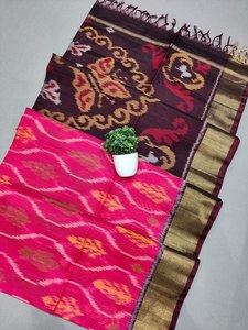 ส่าหรีผ้าฝ้ายผ้าไหม ikkat ที่สวยงาม - Product Image 5