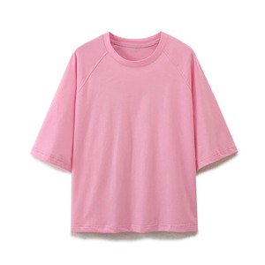 Camiseta sólida elegante para mujer HH, novedad de verano 2024, camiseta informal holgada de manga corta con cuello redondo, Tops básicos elegantes de algodón 100% - Product Image 2