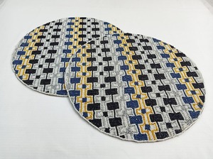 Beaded Embroidery Coaster and <b>Placemat</b> Set Handmade Eco-Friendly Luxury Wedding Home Decor - Product Image 5