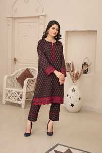 Kurtis hauts élégants pour femmes de qualité supérieure, 2 pièces, cousus, confortables, pour occasions spéciales, tissu ethnique indien/pakistanais en viscose - Product Image 3