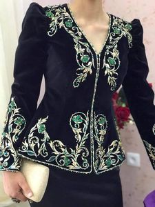 Chaqueta de TRENDY----STYLISH en terciopelo con pantalón embellecedor de cuentas de cristal, trabajo de piedra de vidrio, 2022 - Product Image 2