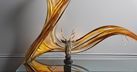 Sculpture de table tête de cerf en résine de style moderne Statue d'animal décor pour mariage salon chambre pavillon rustique cabine de chasse