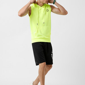เสื้อฮู้ดแขนกุดสำหรับผู้ชายเสื้อออกกำลังกายผ้าฝ้ายผสมไซส์ใหญ่พิเศษ - Product Image 4