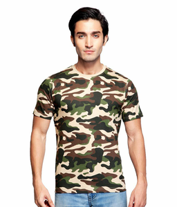2025 Customized Wholesale Breathable <b>Camouflage</b> Polyester/Cotton T Shirts Cheap Price Unisex OEM Support Manufactured Pakistan - Product Image 3