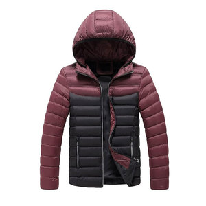 Men <b>Winter</b> <b>Waterproof</b> Puffer <b>Jackets</b> with Stand Collar and Front Logo High Street Style Regular Length Sleeves - Product Image 1