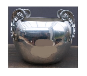 Soporte clásico de plata para botellas de vino y cerveza, cubo con mango en forma de hoja de diseñador para Hotel y restaurante en casa - Product Image 1