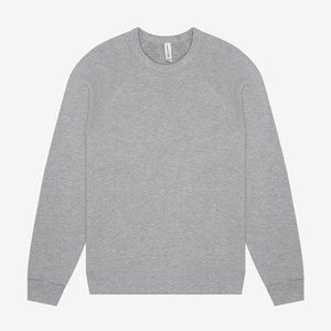 Bella + Canvas 3901 Unisex Esponja Fleece Sudadera Cuello Redondo Gris - Product Image 1